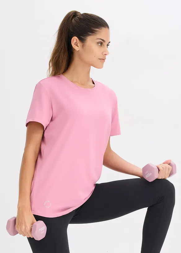 Maglia per sport oversize con effetto strutturato, bonprix