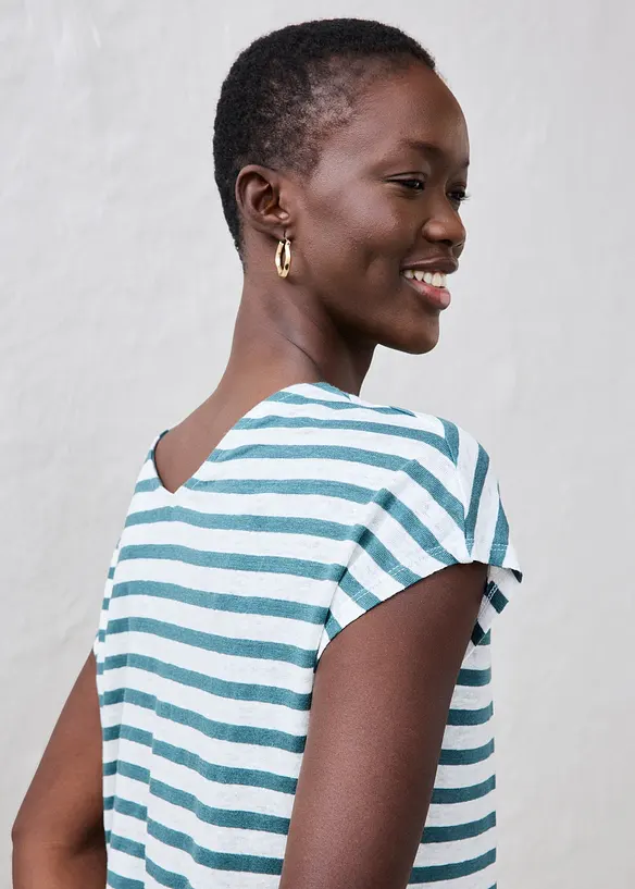 Maglia in puro lino con maniche a pipistrello, bonprix