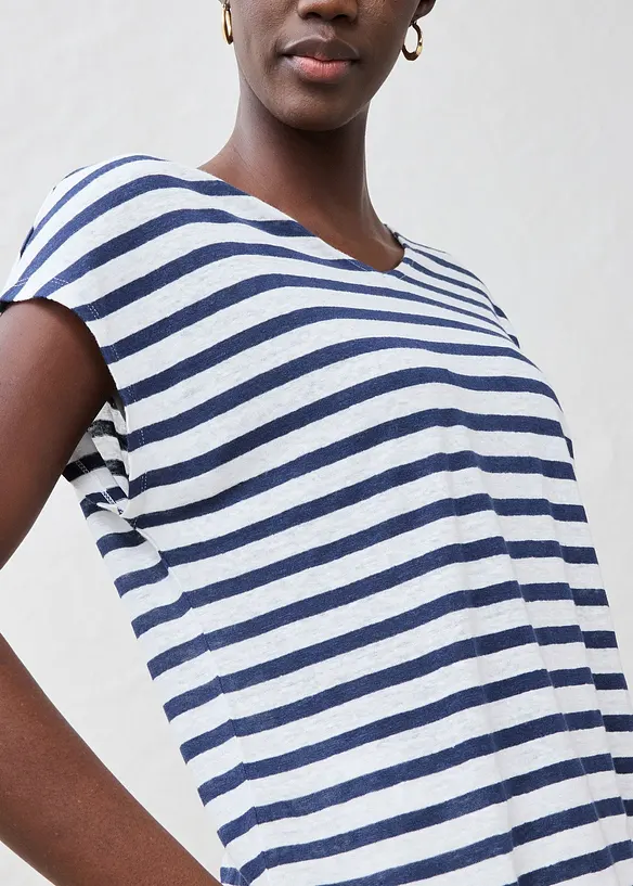 Maglia in puro lino con maniche a pipistrello, bonprix