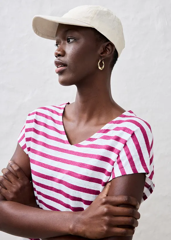 Maglia in puro lino con maniche a pipistrello, bonprix