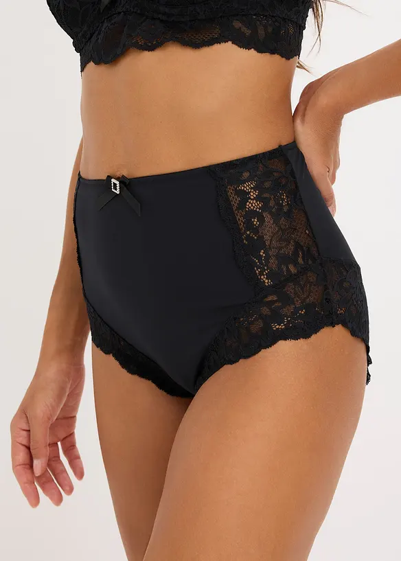 Slip a vita alta con pizzo, bonprix