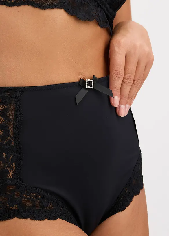 Slip a vita alta con pizzo, bonprix