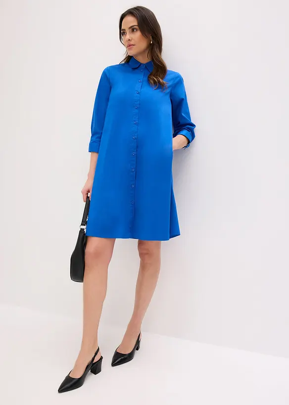 Abito chemisier in popeline compatto, bonprix