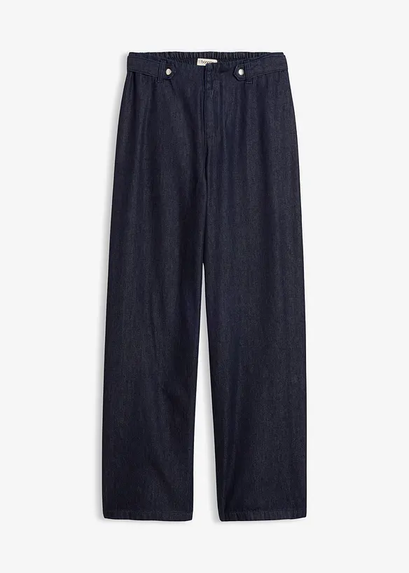 Jeans straight loose fit, vita alta, bonprix
