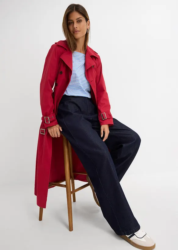 Jeans straight loose fit, vita alta, bonprix