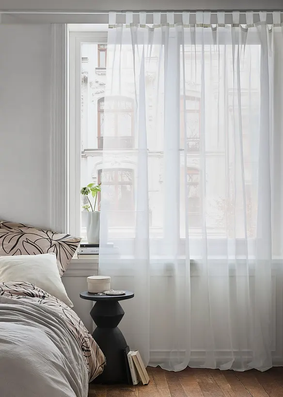 Tenda trasparente in voile leggero (pacco da 2), bonprix