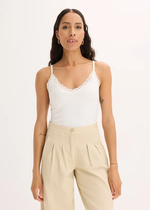 Top a costine in misto viscosa morbido (pacco da 2), bonprix