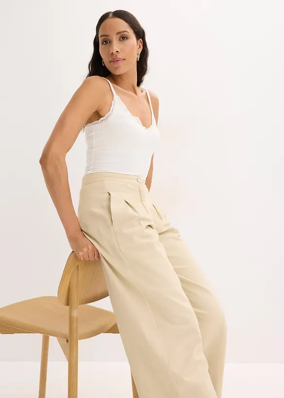 Top a costine in misto viscosa morbido (pacco da 2), bonprix