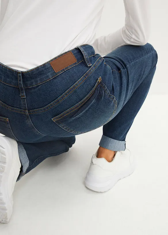 Jeans elasticizzati straight, vita alta, bonprix