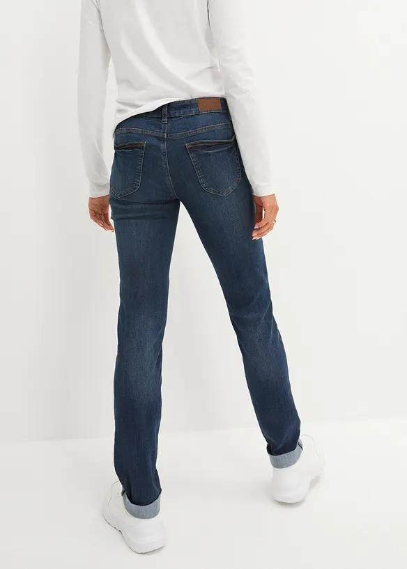 Jeans elasticizzati straight, vita alta, bonprix