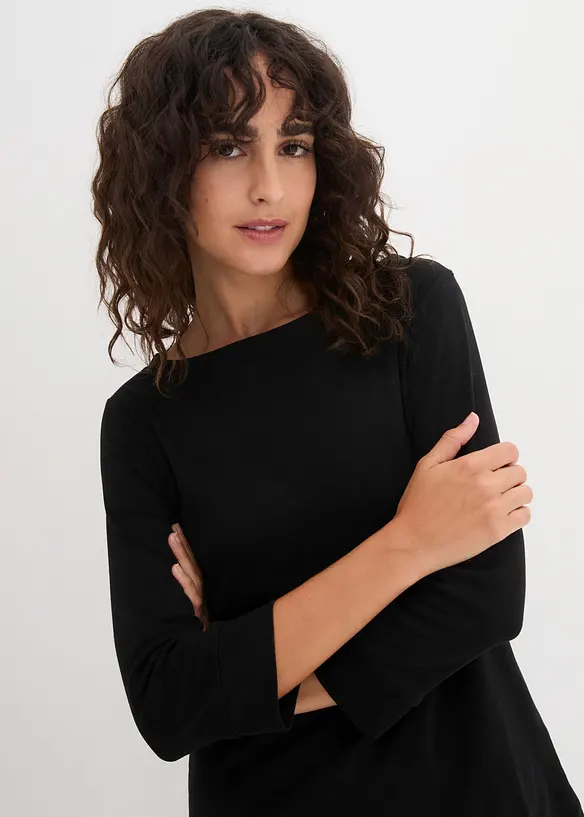 Maglia a maniche lunghe in puro cotone biologico, bonprix