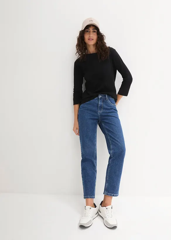 Maglia a maniche lunghe in puro cotone biologico, bonprix