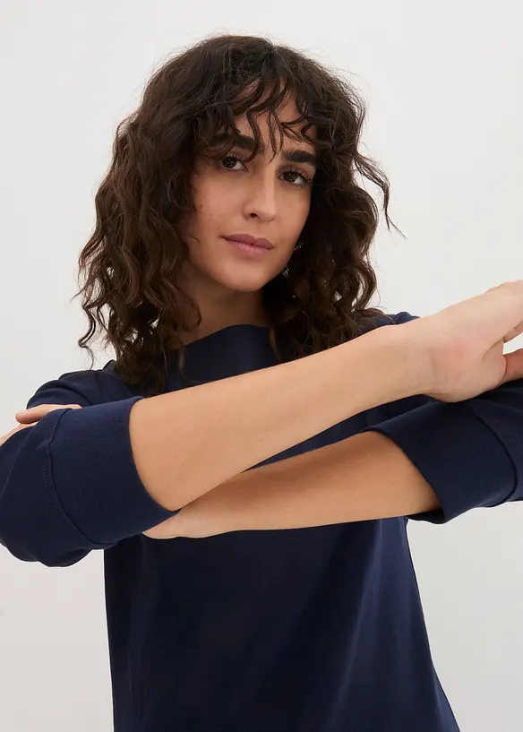 Maglia a maniche lunghe in puro cotone biologico, bonprix