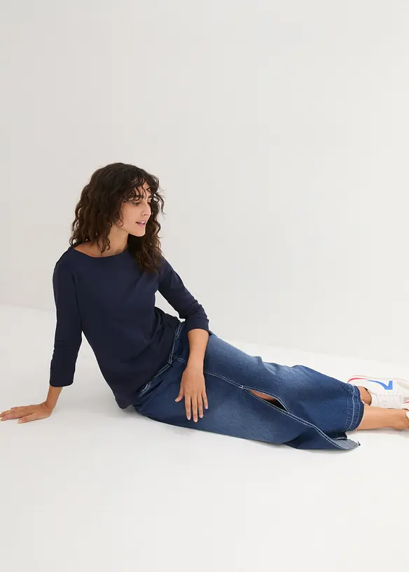 Maglia a maniche lunghe in puro cotone biologico, bonprix