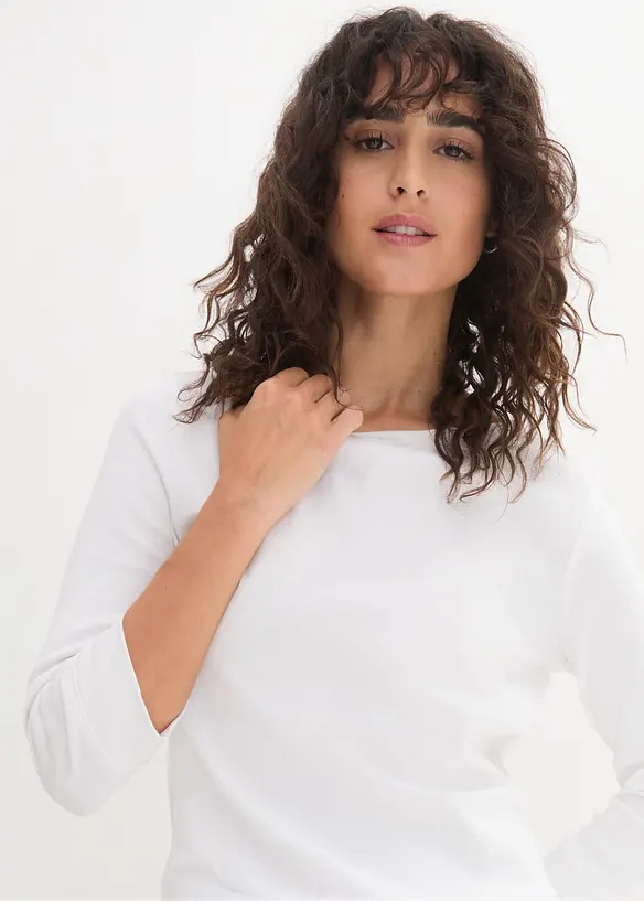 Maglia a maniche lunghe in puro cotone biologico, bonprix