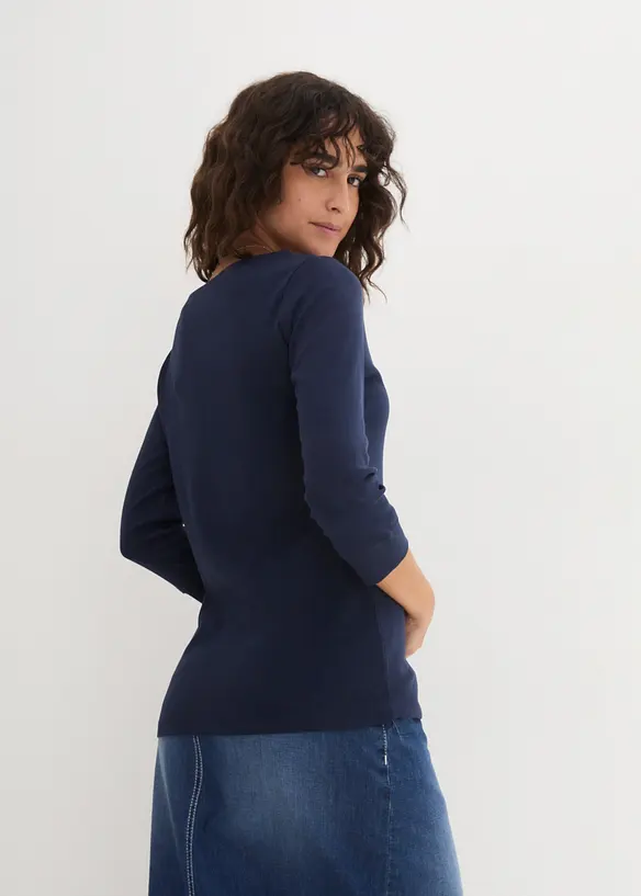 Maglia a maniche lunghe in puro cotone biologico, bonprix