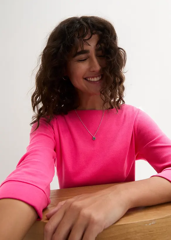 Maglia a maniche lunghe in puro cotone biologico, bonprix