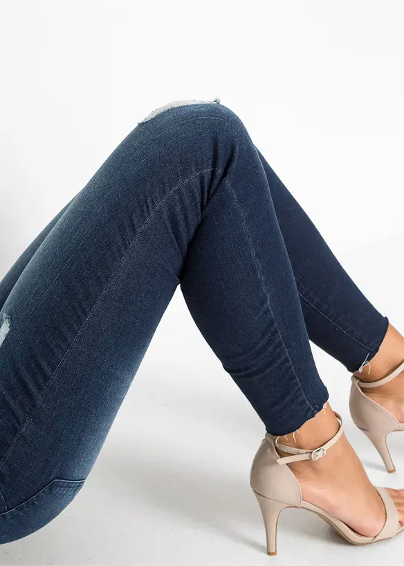 Jeans skinny cropped, vita media, bonprix