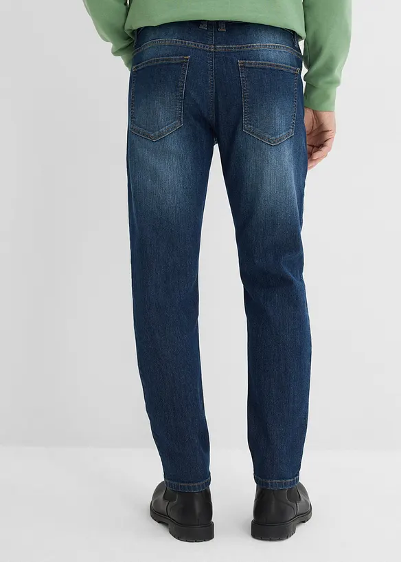 Jeans elasticizzati leggeri straight con elastico in vita, regular fit (pacco da 2 paia), bonprix