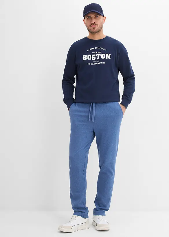 Pantaloni da jogging con interno garzato  morbido e orlo dritto, bonprix