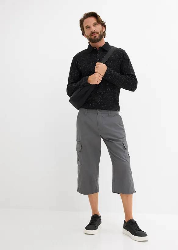 Bermuda cargo lunghi in puro cotone, regular fit, bonprix