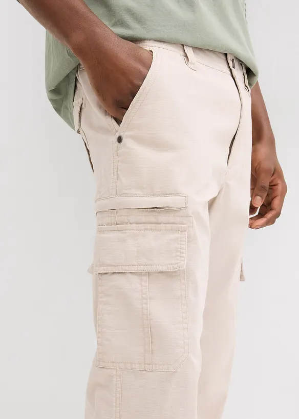 Bermuda cargo lunghi in puro cotone, regular fit, bonprix