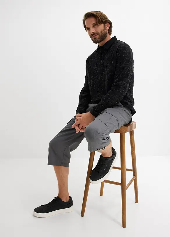 Bermuda cargo lunghi in puro cotone, regular fit, bonprix