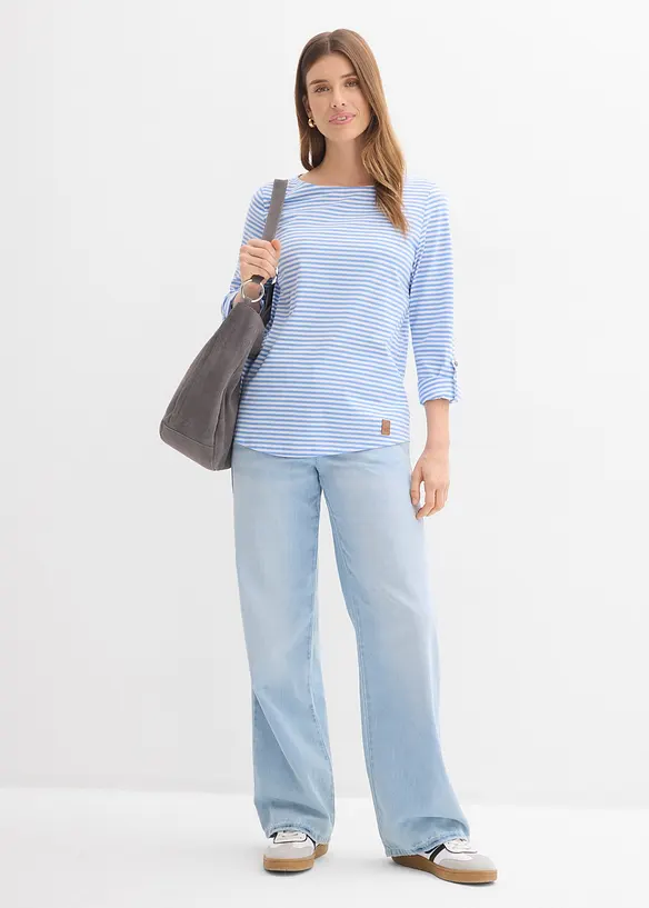 Maglia a maniche lunghe in puro cotone, bonprix