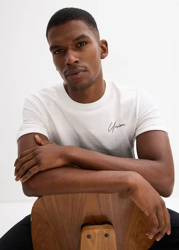 T-shirt in puro cotone, slim fit, bonprix