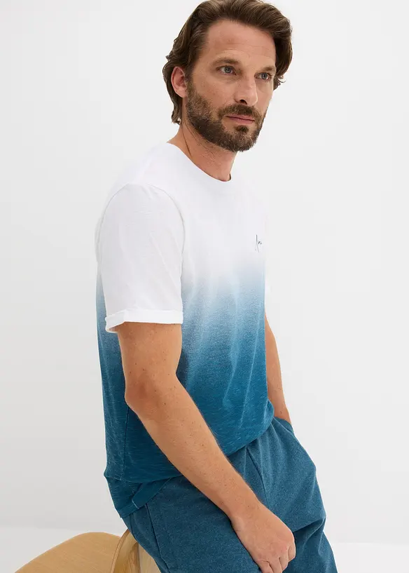 T-shirt in puro cotone, slim fit, bonprix