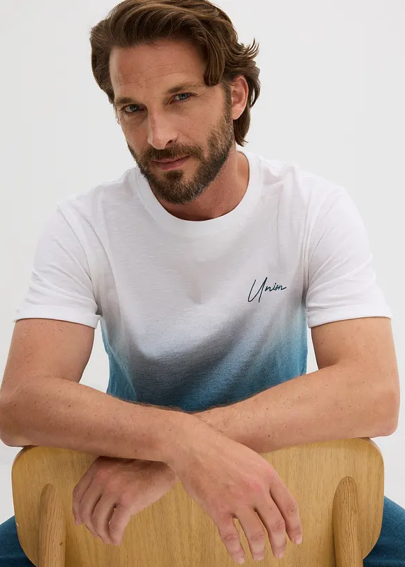 T-shirt in puro cotone, slim fit, bonprix