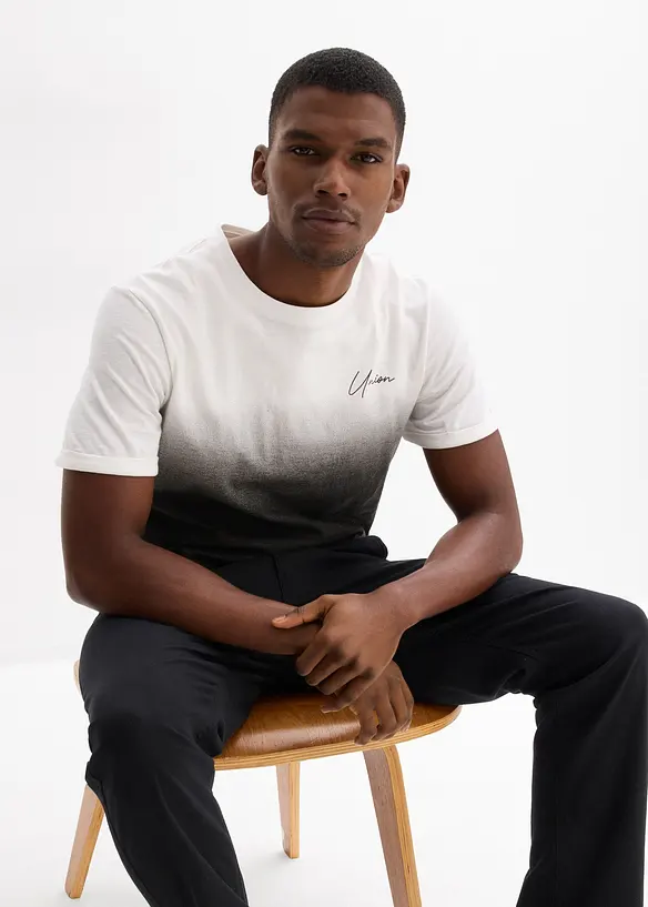 T-shirt in puro cotone, slim fit, bonprix