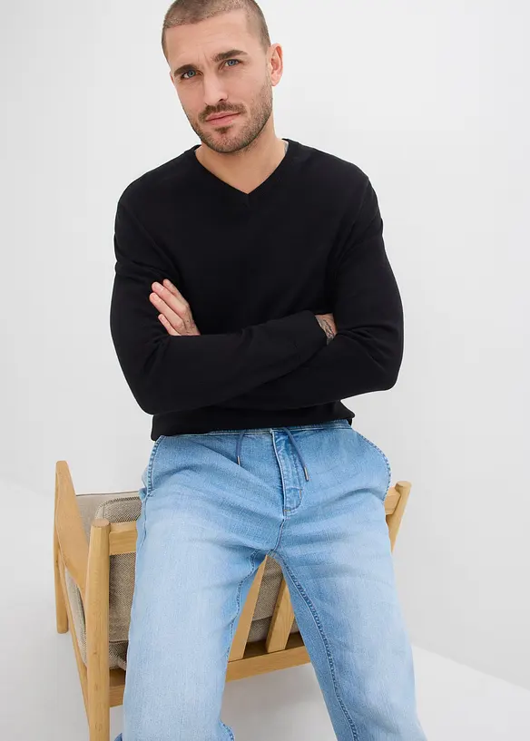 Jeans leggeri con elastico in vita regular fit, straight, bonprix