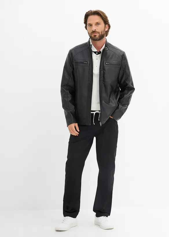 Pantaloni elasticizzati con elastico in vita regular fit, straight, bonprix