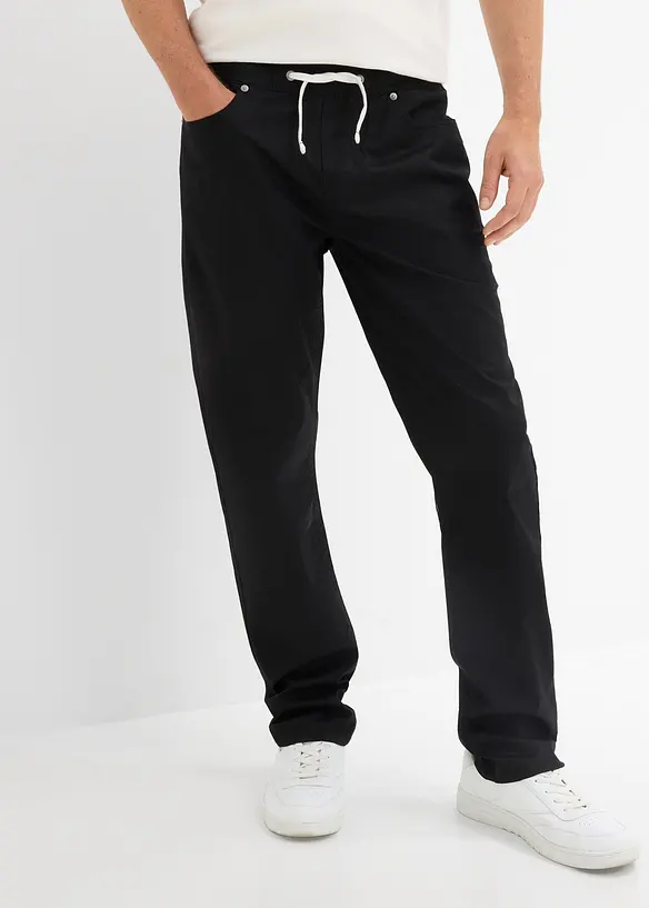 Pantaloni elasticizzati con elastico in vita regular fit, straight, bonprix