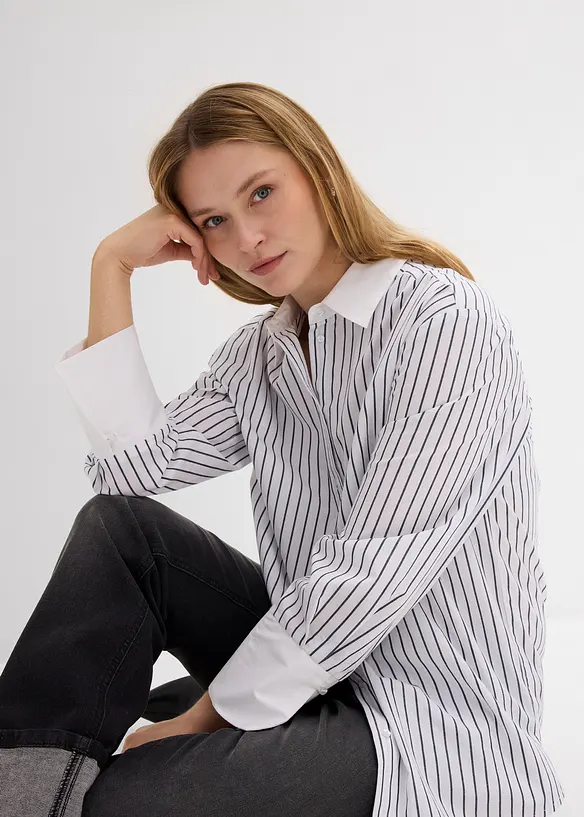 Camicia oversize in puro cotone, bonprix