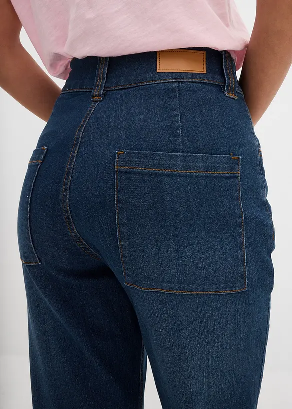 Jeans elasticizzati straight, vita alta, bonprix