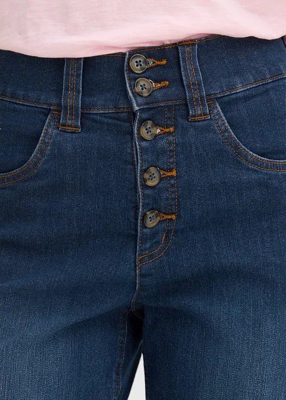 Jeans elasticizzati straight, vita alta, bonprix