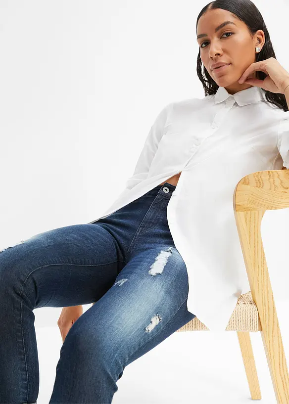 Jeans skinny elasticizzati, vita media, bonprix