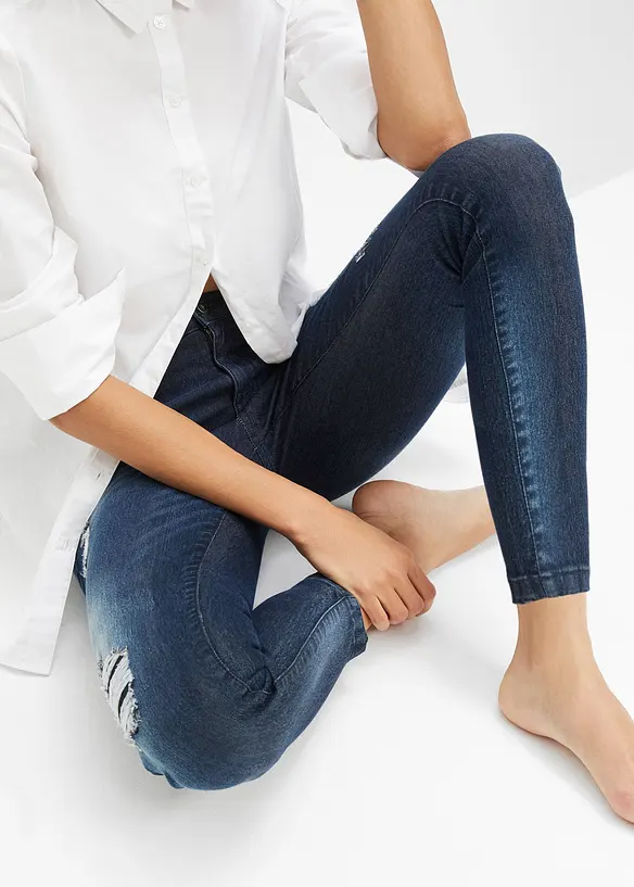 Jeans skinny elasticizzati, vita media, bonprix