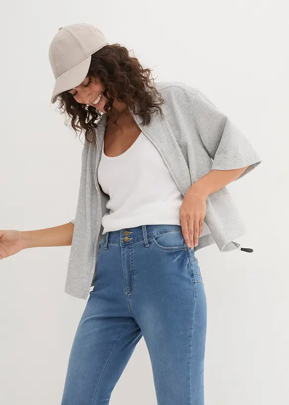 Jeans super elasticizzati slim fit, vita alta, bonprix