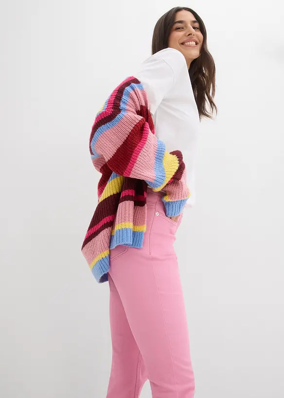 Pantaloni cropped a vita alta, bonprix