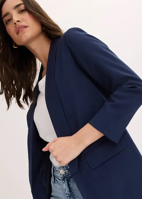 Blazer lungo in misto viscosa, bonprix