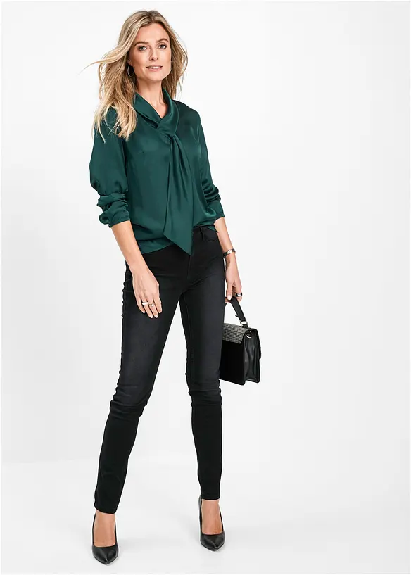 Jeans skinny elasticizzati, vita media, bonprix