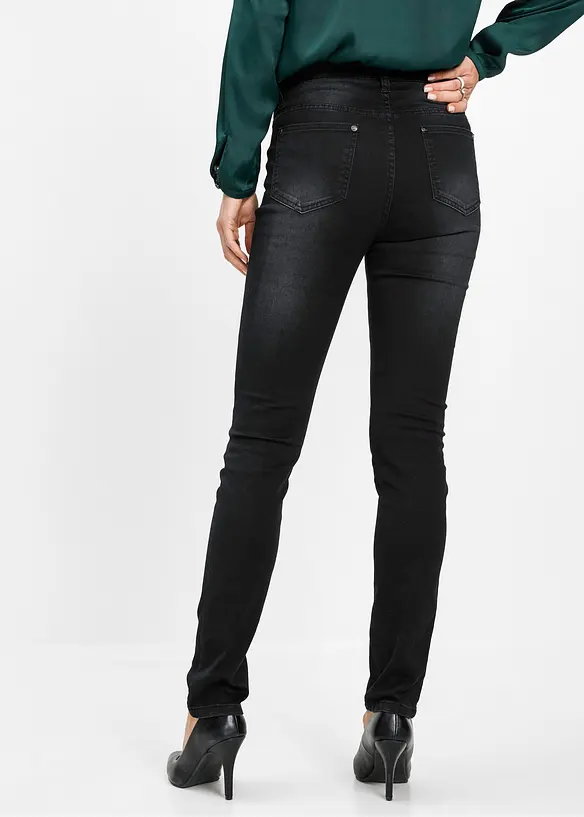 Jeans skinny elasticizzati, vita media, bonprix