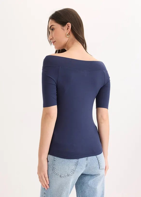 Maglia con spalle scoperte in misto viscosa, bonprix