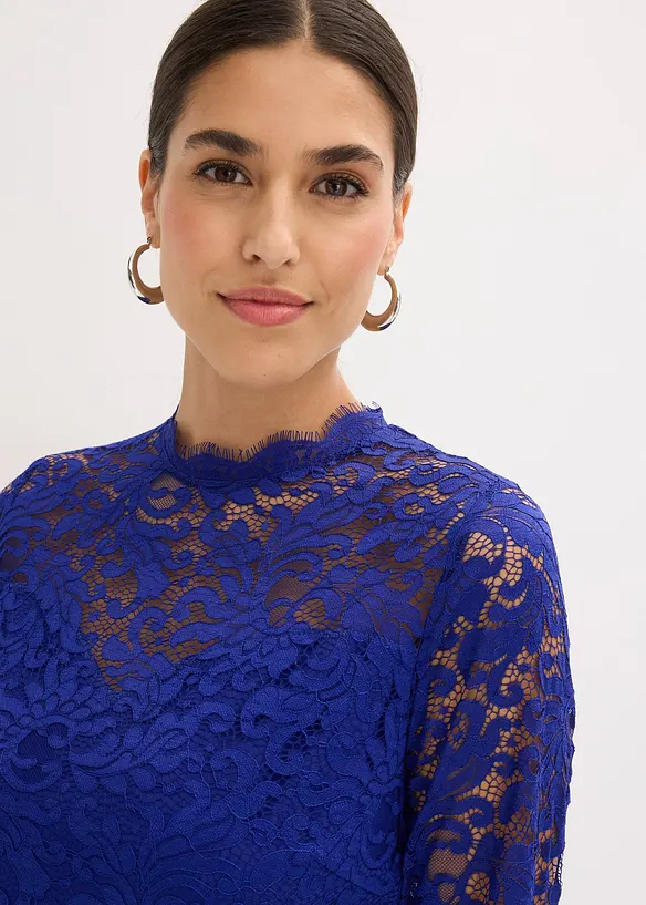 Abito lungo con pizzo, bonprix