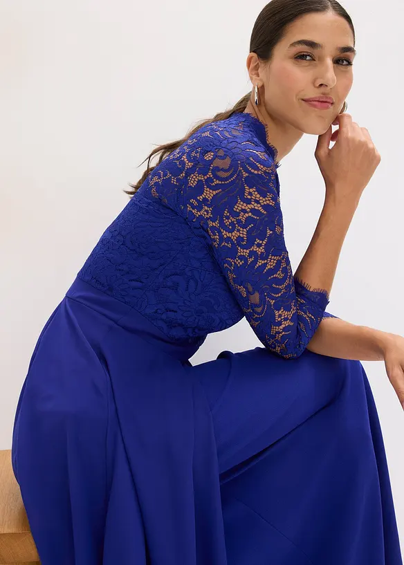 Abito lungo con pizzo, bonprix