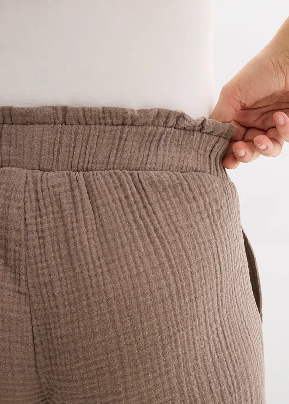 Pantaloni culotte in mussola di cotone, bonprix