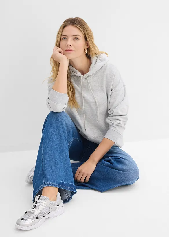 Felpa oversize con cappuccio, bonprix